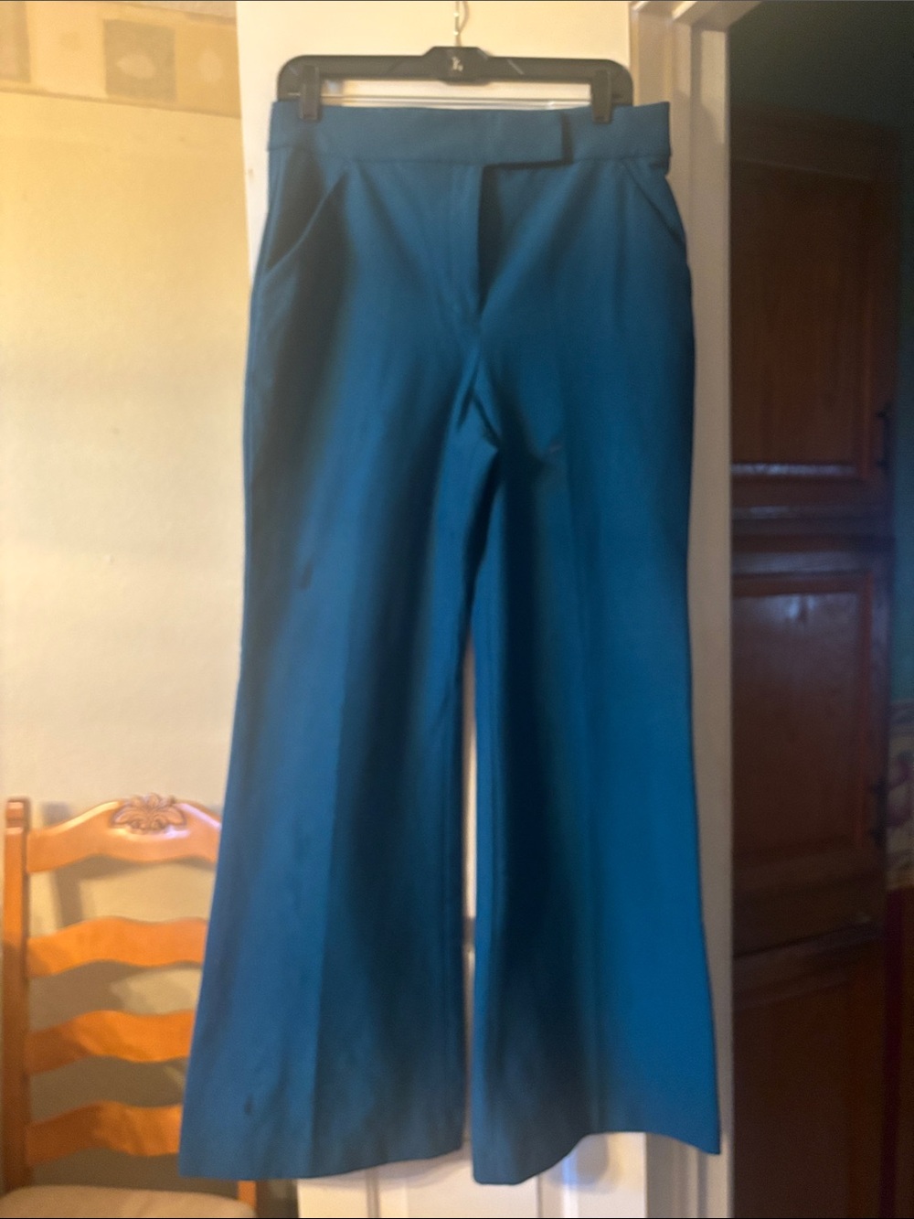 Express Teal Wide-Leg Trousers